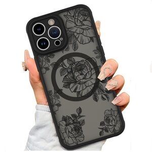Floral iPhone 12 Pro Max Magsafe case!🌸🖤
